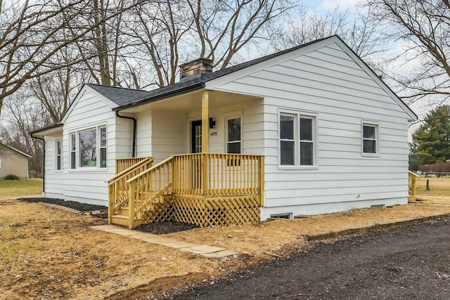 view of bungalow-style home