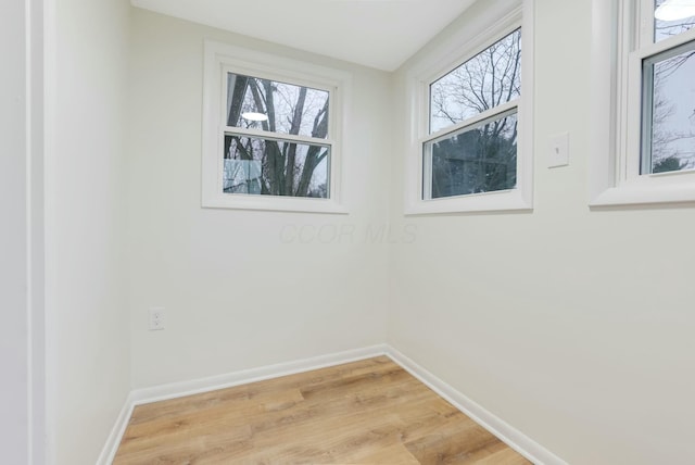 empty room featuring light hardwood / wood-style floors