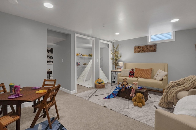 view of carpeted living room