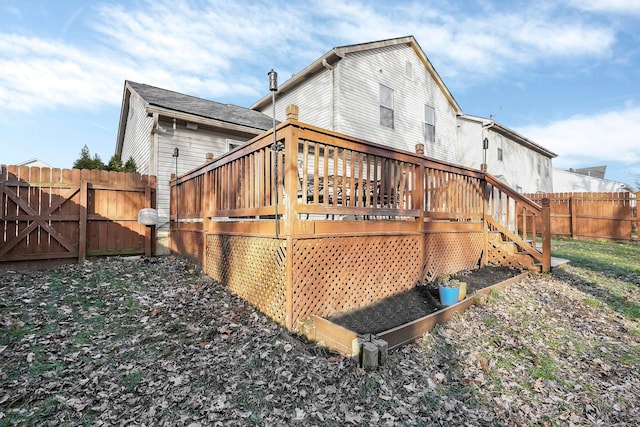 rear view of house with a deck