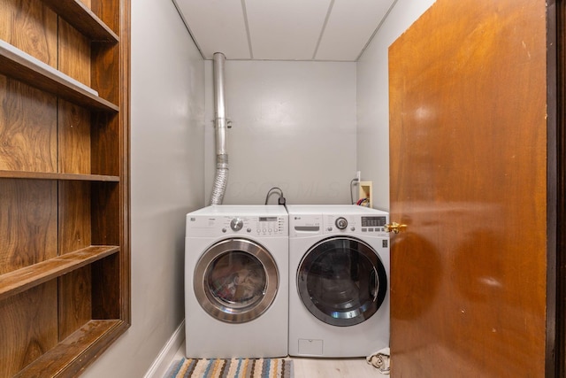 washroom featuring separate washer and dryer