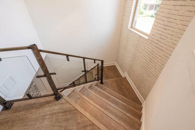 113 E Mithoff St, Columbus, OH 43206 - stairs featuring baseboards