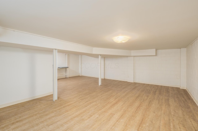 113 E Mithoff St, Columbus, OH 43206 - finished below grade area with light wood-style floors