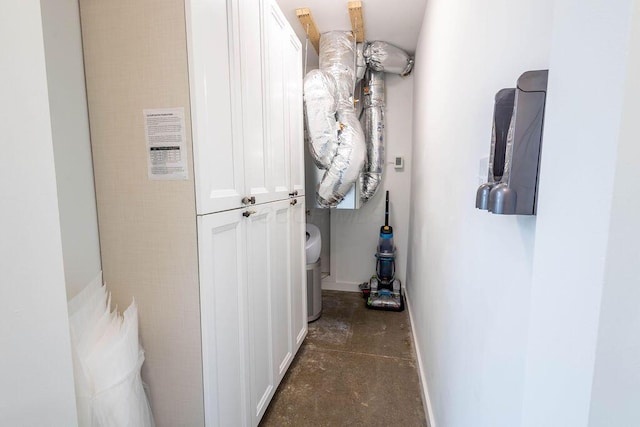 260 King St, Yellow Springs, OH 45387 - hallway with baseboards and unfinished concrete flooring
