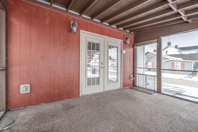 exterior space featuring french doors and a patio