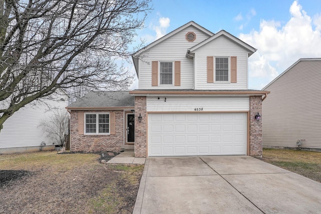 front of property featuring a garage