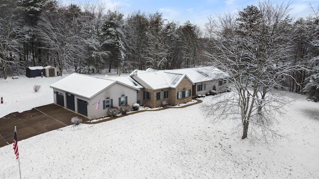 view of snowy aerial view