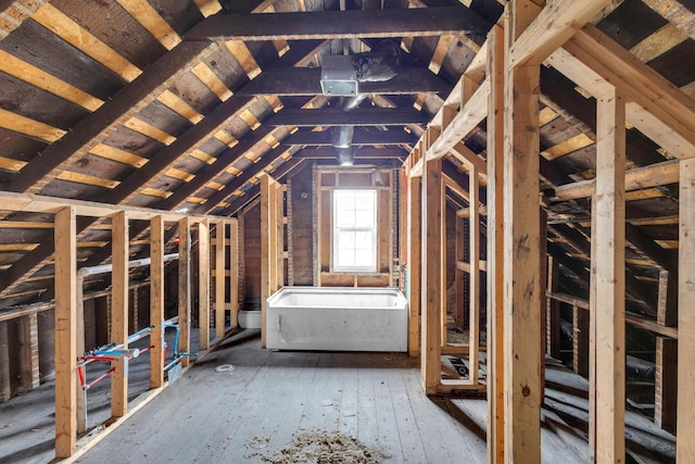 view of attic