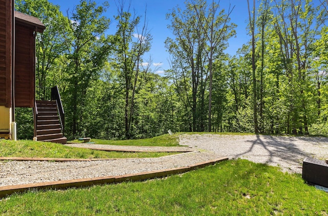 18004 Buckingham Rd, Logan, OH 43138 - view of grassy yard featuring stairs