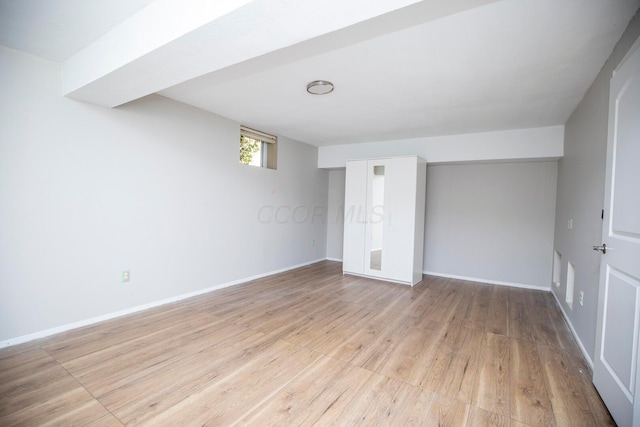 interior space featuring light wood-type flooring