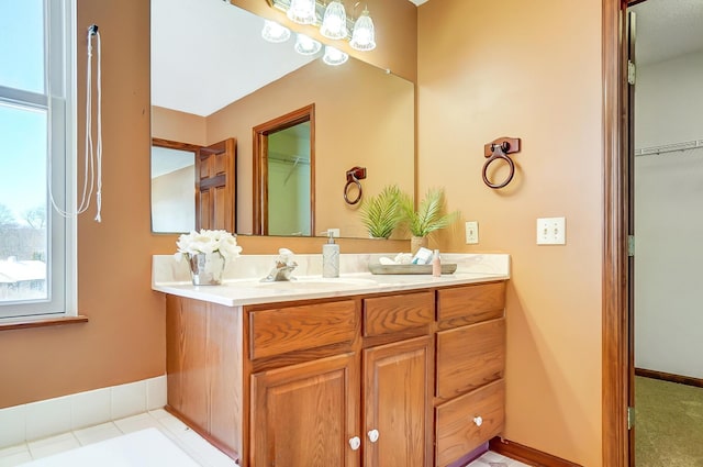 bathroom with vanity