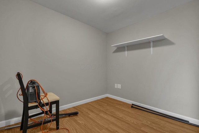 spare room featuring hardwood / wood-style floors