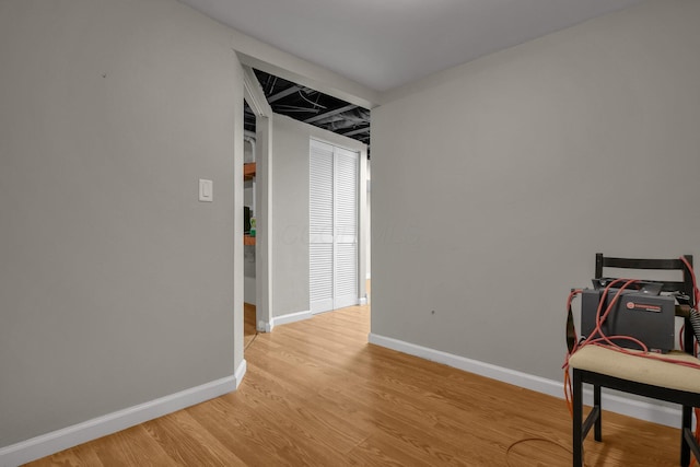 interior space with light wood-type flooring