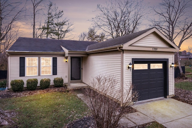 ranch-style house with a garage