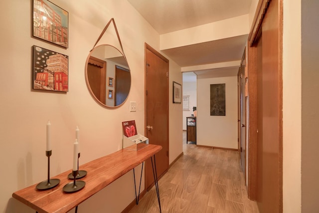 hallway featuring light hardwood / wood-style flooring