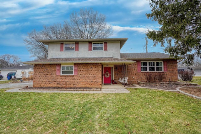 view of front of house featuring a front yard