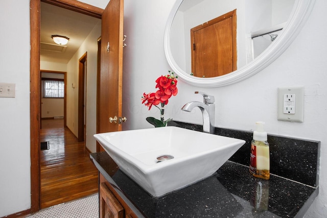 bathroom with vanity