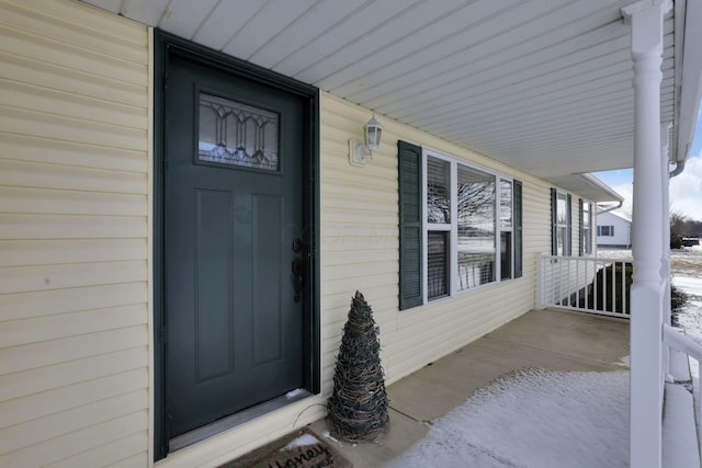 view of doorway to property