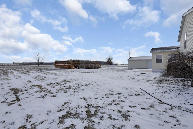 view of snowy yard