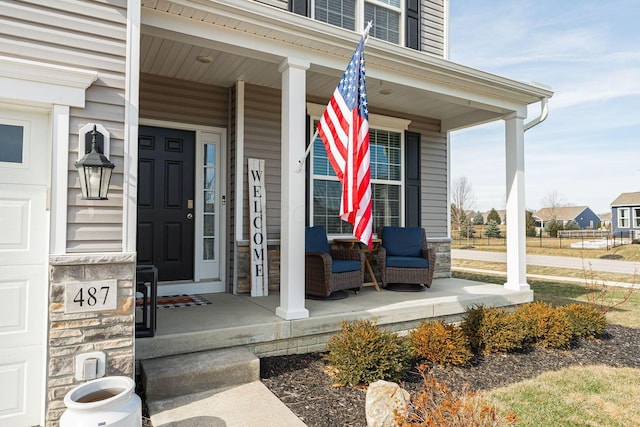 property entrance with a porch