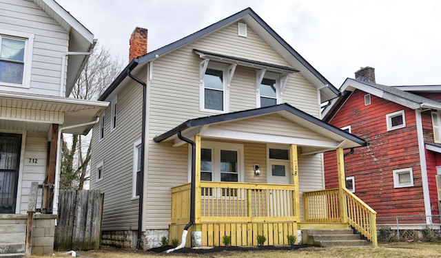 view of front facade with a porch