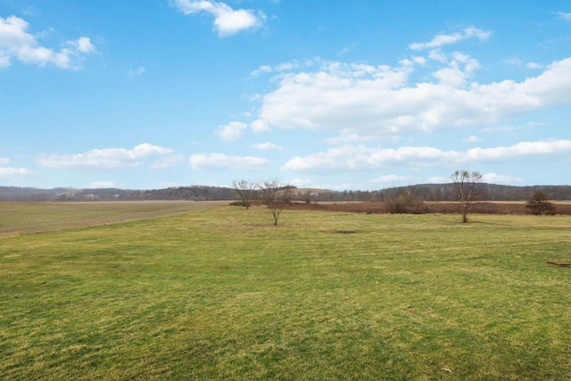 view of yard featuring a rural view