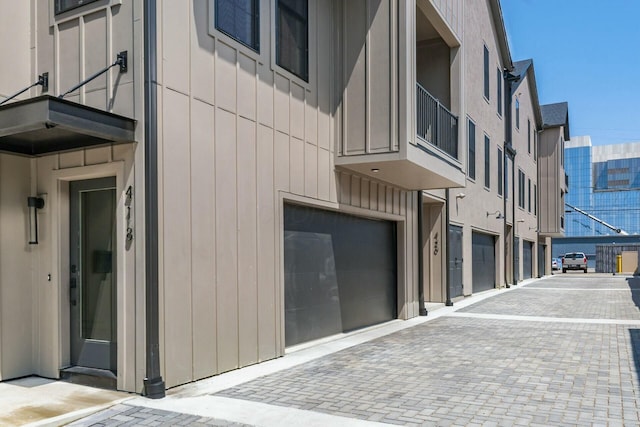 view of property with a garage