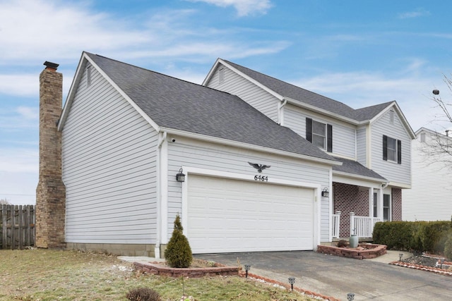 view of front of house featuring a garage