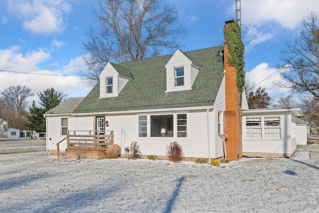 view of cape cod home