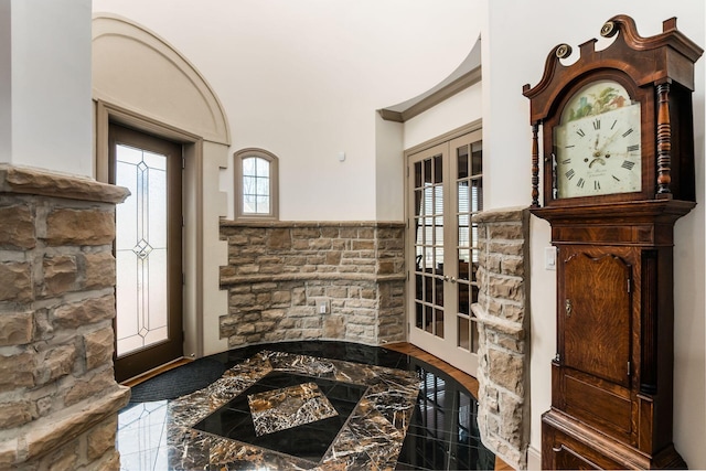 interior space with french doors