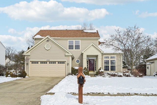 front facade featuring a garage