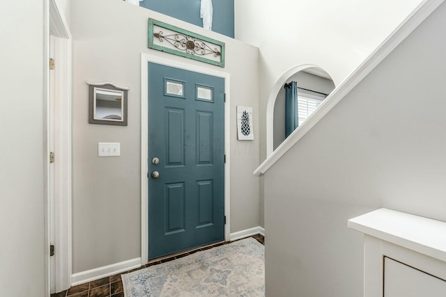 entrance foyer with baseboards