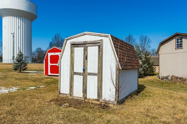 view of shed