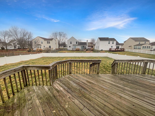 deck with a lawn