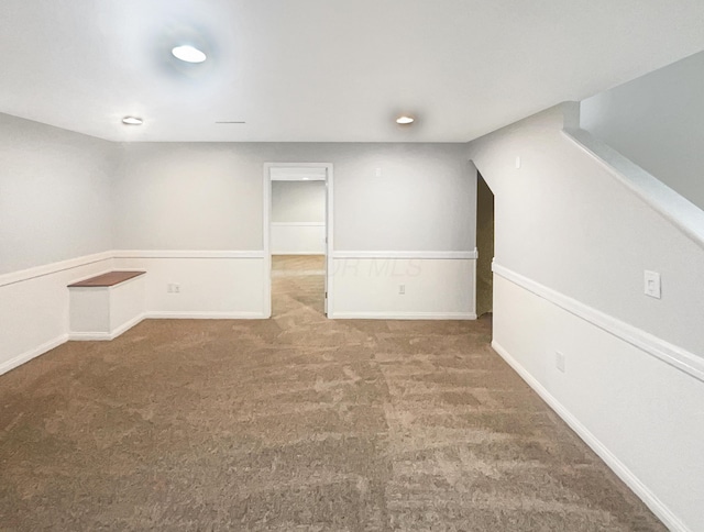 interior space featuring carpet floors