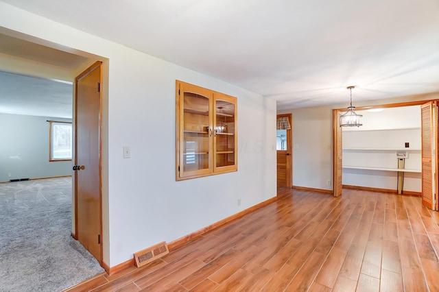 interior space featuring light hardwood / wood-style floors