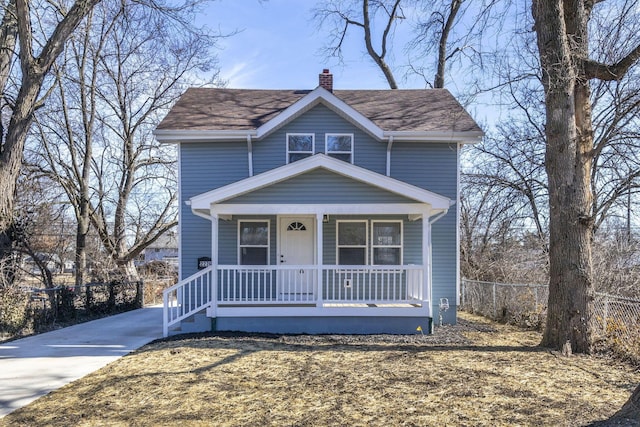 view of front of house featuring covered porch