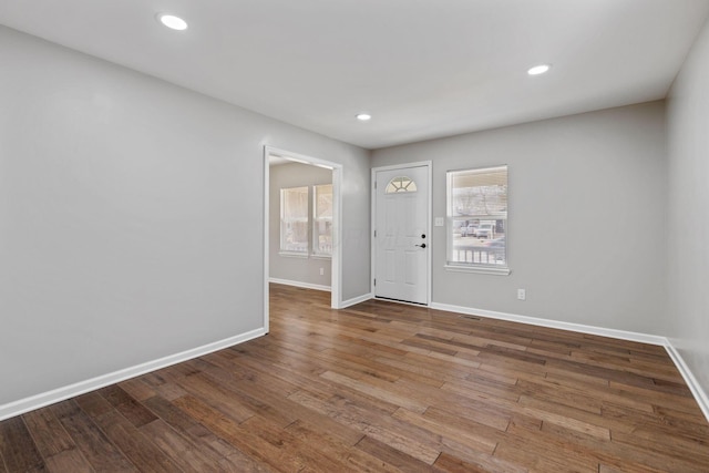 foyer entrance featuring light hardwood / wood-style flooring