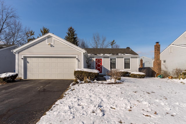 ranch-style house with a garage