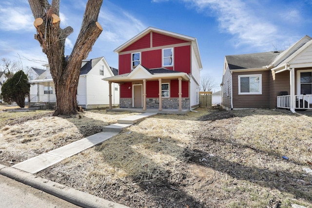 view of front of house with a porch