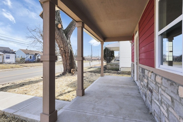 view of patio with a porch