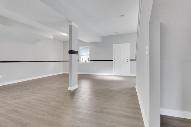 interior space featuring light hardwood / wood-style floors