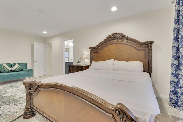 bedroom with carpet floors