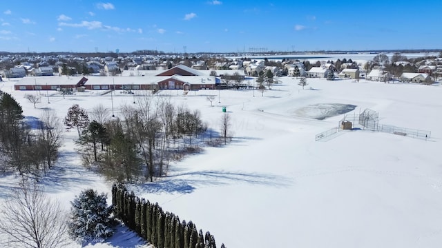 view of snowy aerial view
