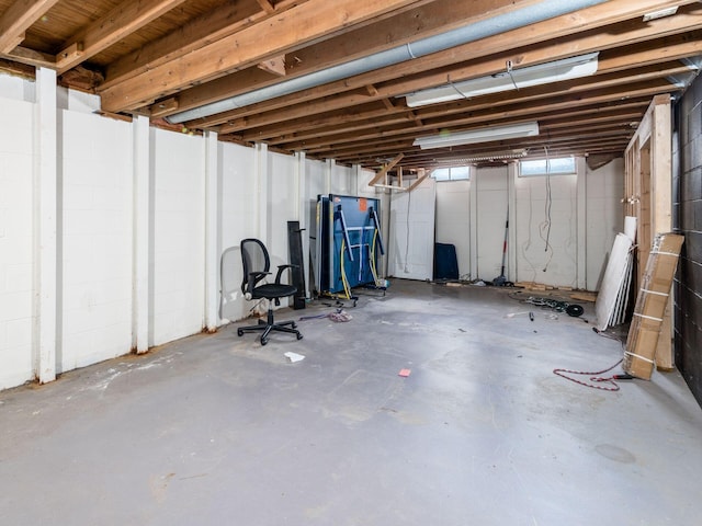 view of basement