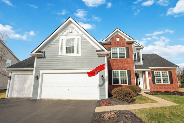 view of front facade with a garage