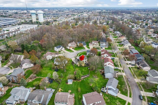 bird's eye view featuring a residential view