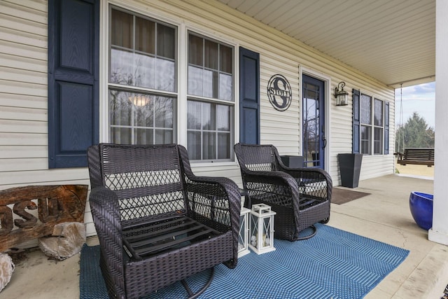 view of patio with a porch