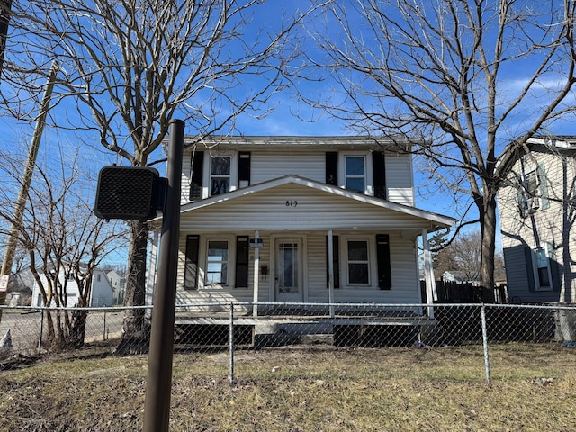 view of front of house with covered porch