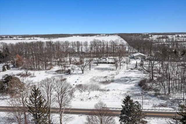 view of snowy aerial view